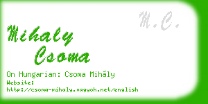 mihaly csoma business card